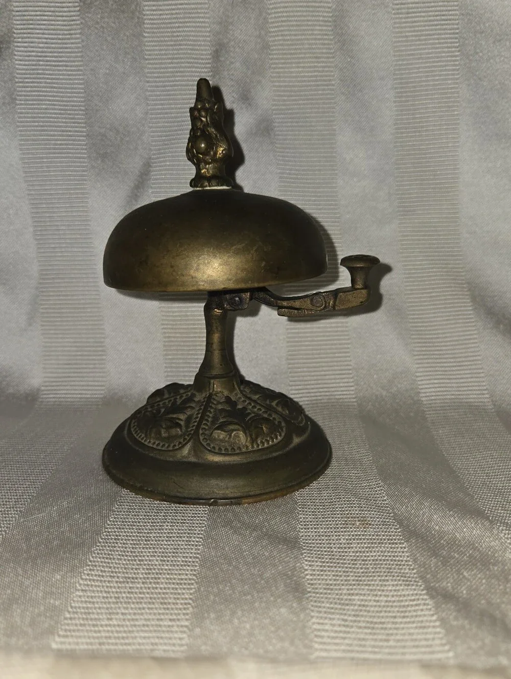 Antique-Style Brass Concierge Bell - Ornate Brass Finish Hotel